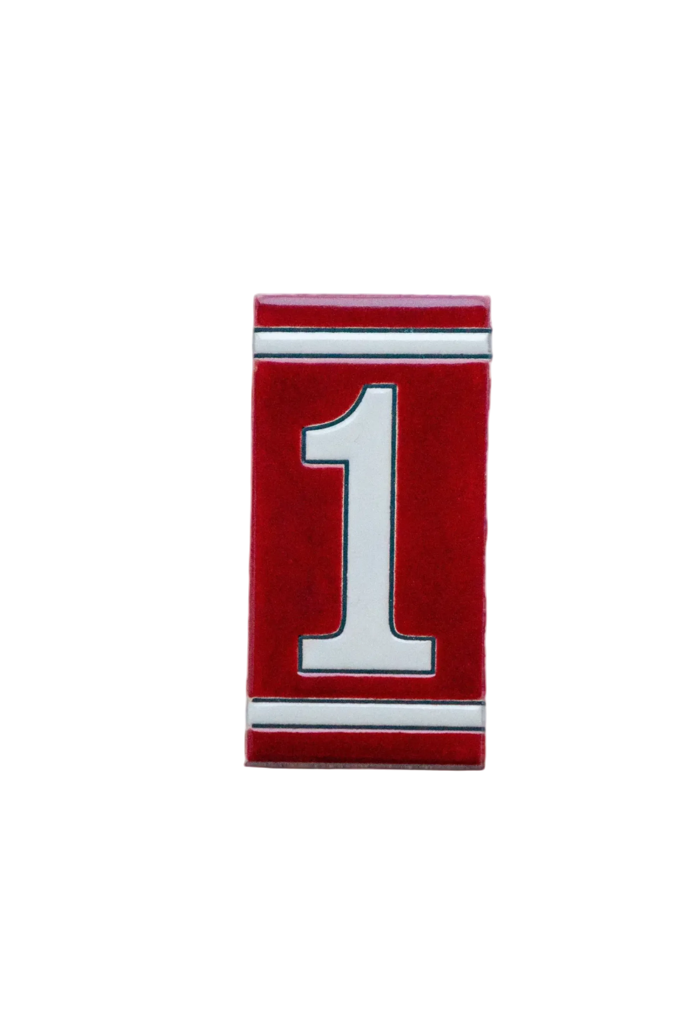 Classico Maroon | Ceramic Door Number Tile & Frame – 5.5cmx11cm (2.17"x4.33")