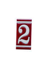 Classico Maroon | Ceramic Door Number Tile & Frame – 5.5cmx11cm (2.17"x4.33")