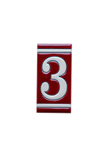 Classico Maroon | Ceramic Door Number Tile & Frame – 5.5cmx11cm (2.17"x4.33")