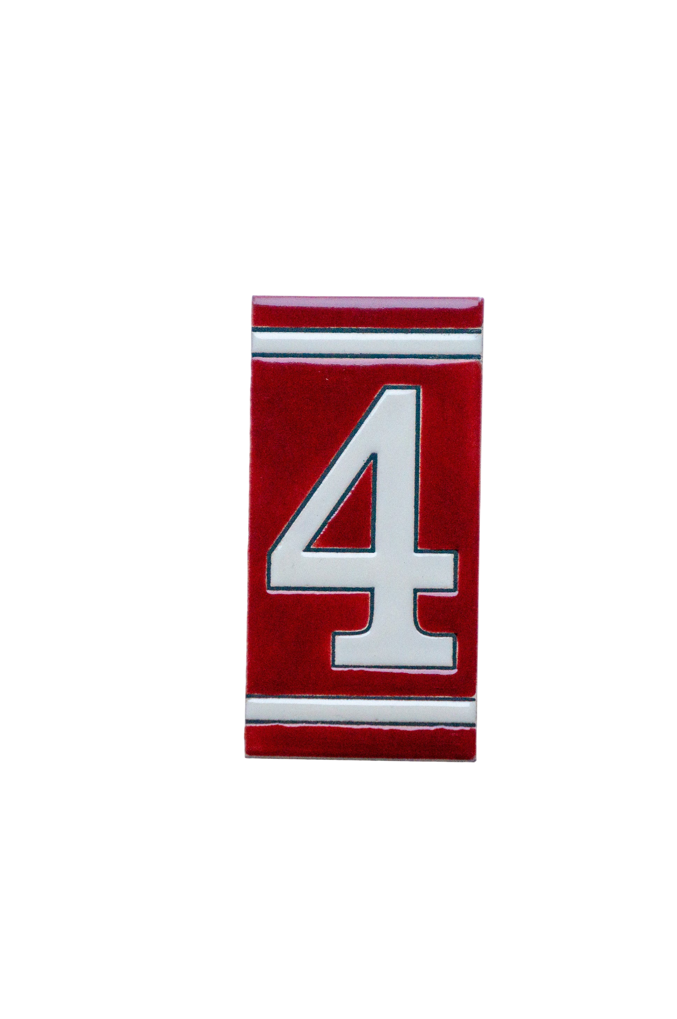 Classico Maroon | Ceramic Door Number Tile & Frame – 5.5cmx11cm (2.17"x4.33")