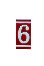 Classico Maroon | Ceramic Door Number Tile & Frame – 5.5cmx11cm (2.17"x4.33")