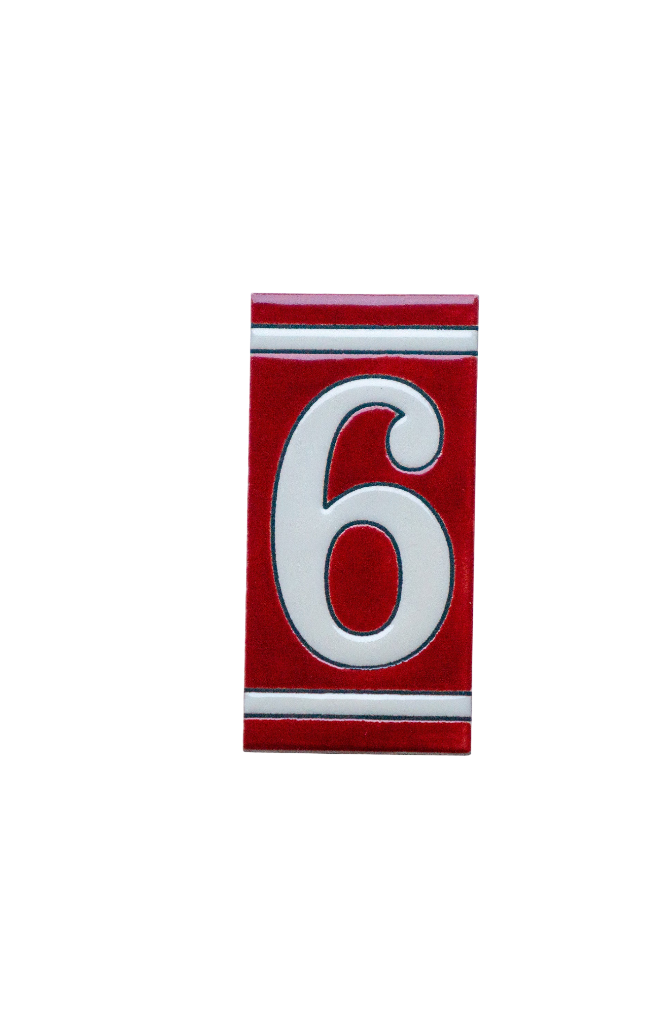 Classico Maroon | Ceramic Door Number Tile & Frame – 5.5cmx11cm (2.17"x4.33")