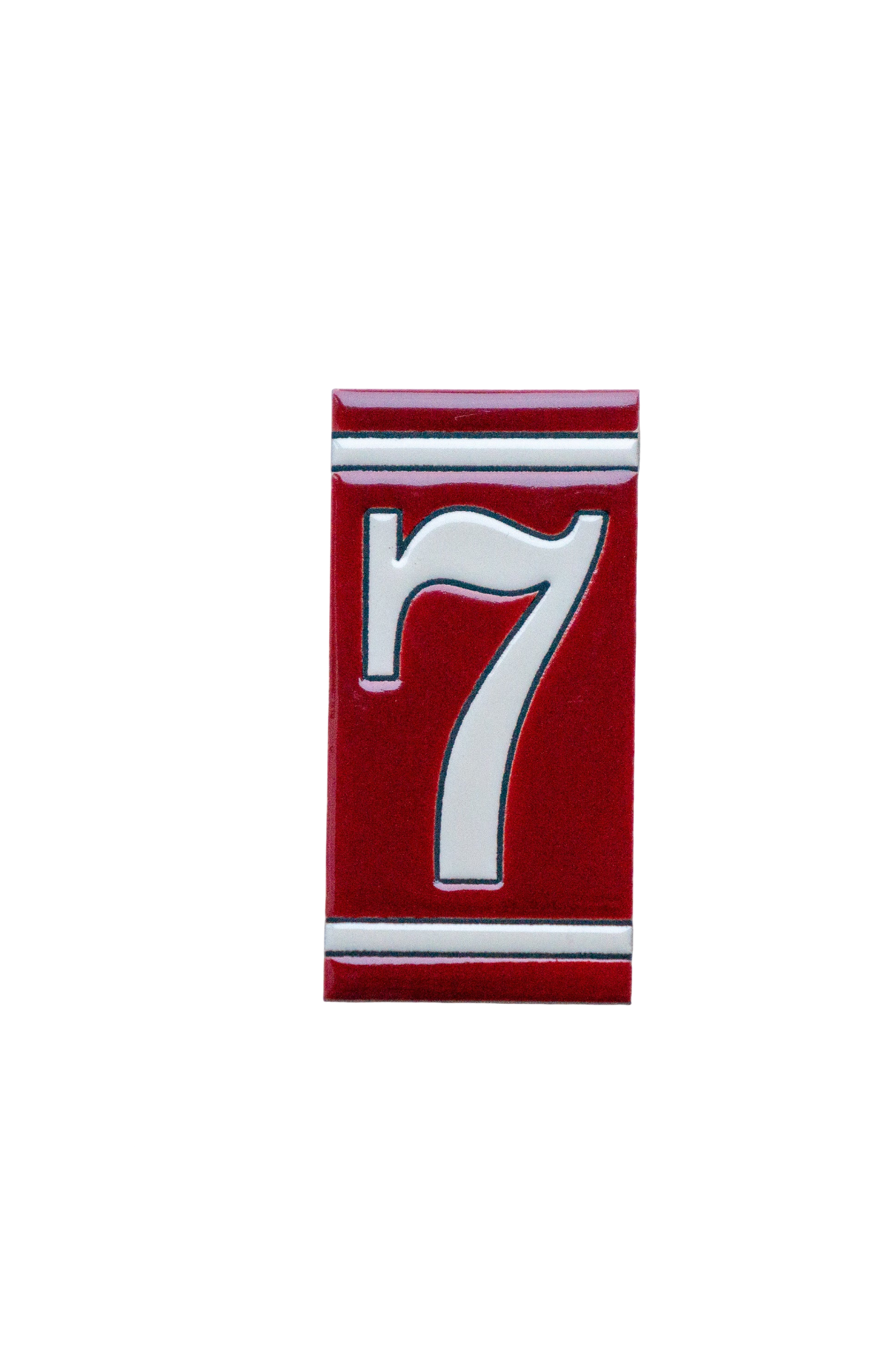 Classico Maroon | Ceramic Door Number Tile & Frame – 5.5cmx11cm (2.17"x4.33")