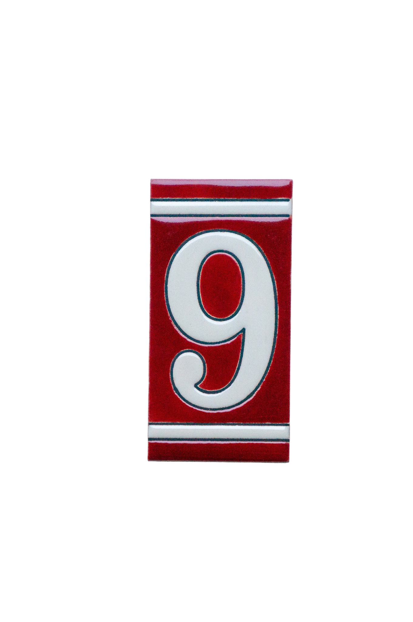 Classico Maroon | Ceramic Door Number Tile & Frame – 5.5cmx11cm (2.17"x4.33")