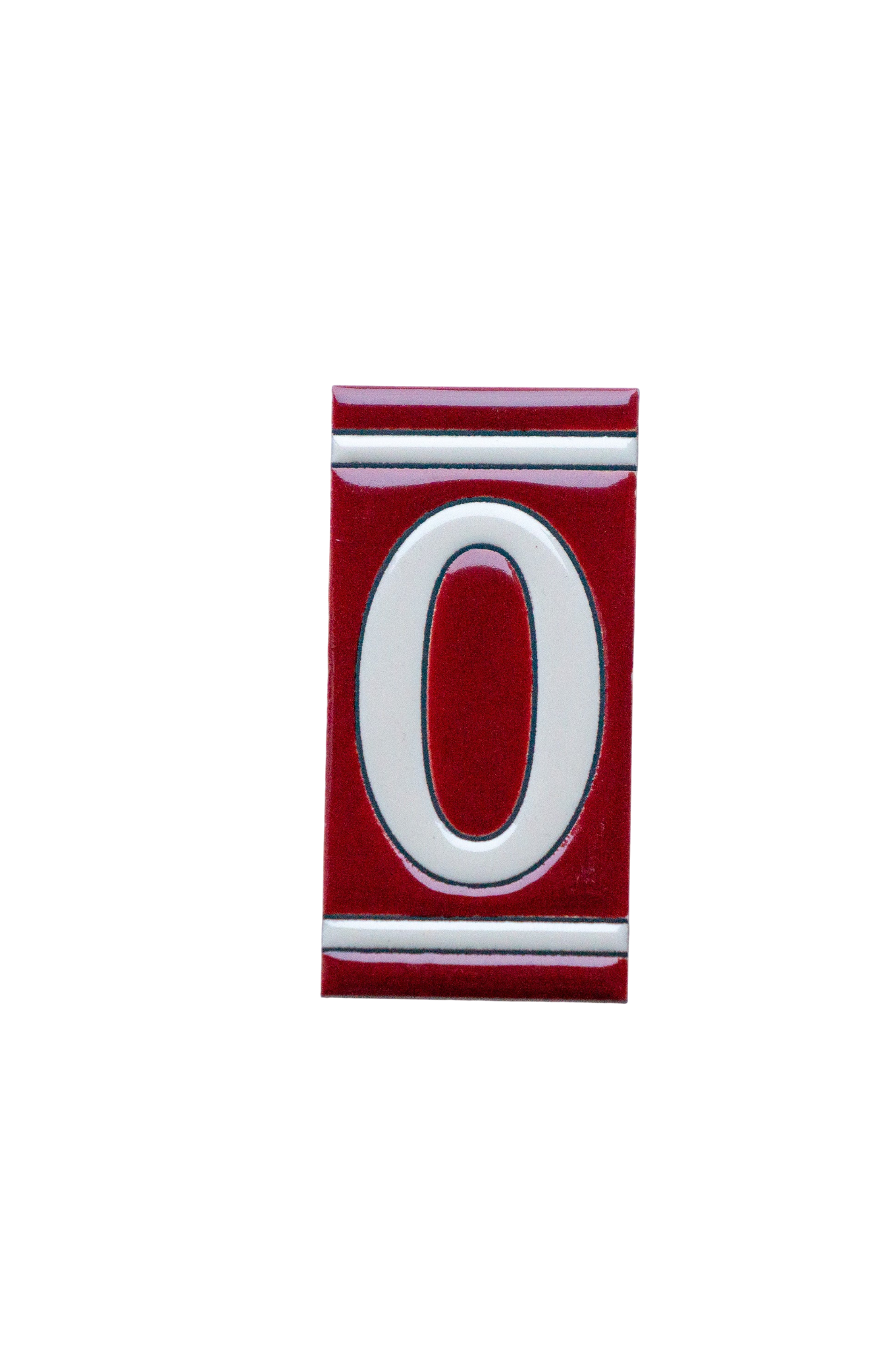 Classico Maroon | Ceramic Door Number Tile & Frame – 5.5cmx11cm (2.17"x4.33")