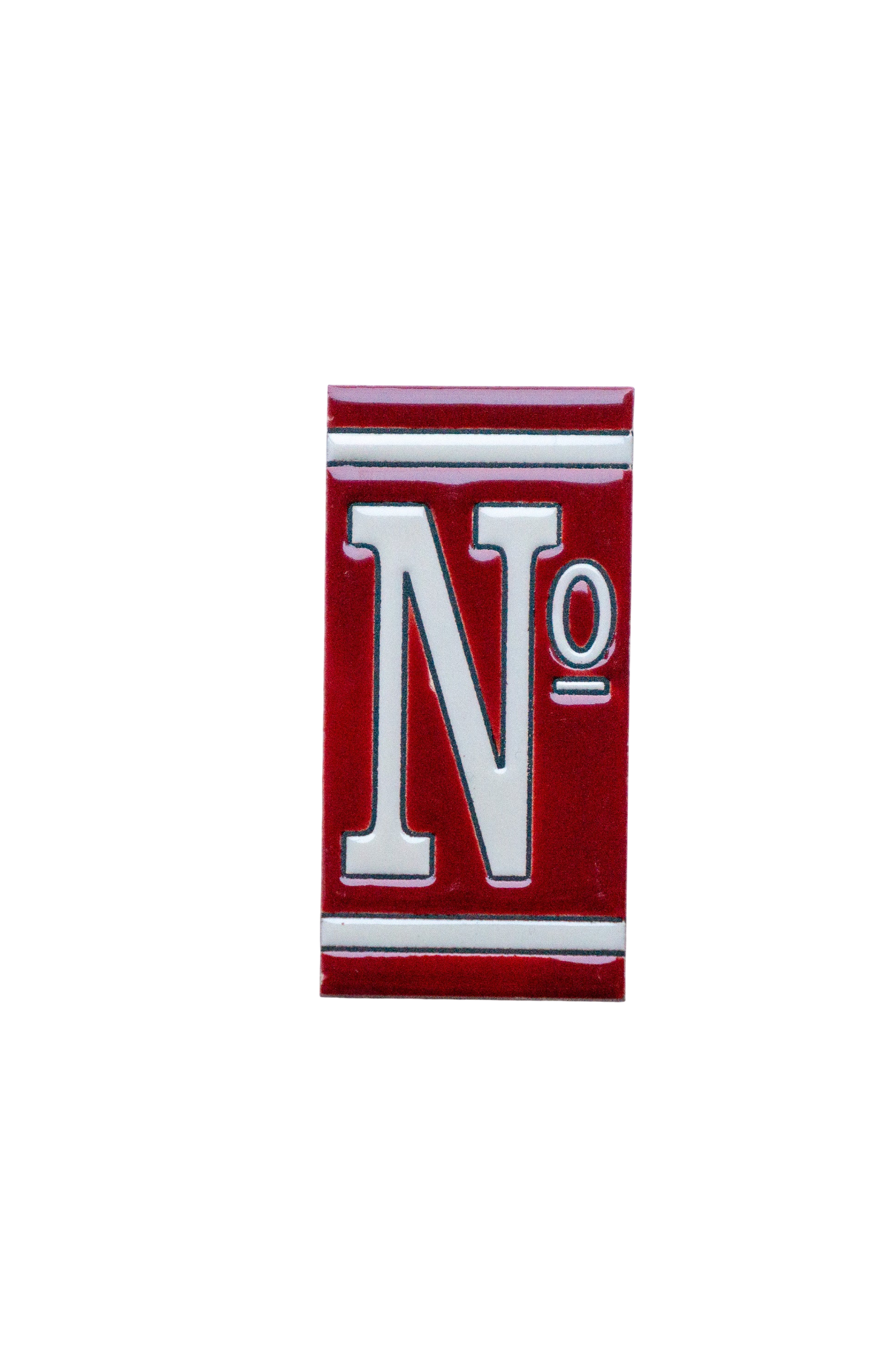 Classico Maroon | Ceramic Door Number Tile & Frame – 5.5cmx11cm (2.17"x4.33")