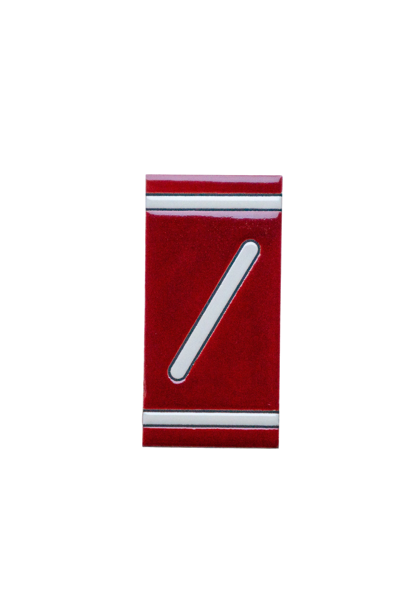 Classico Maroon | Ceramic Door Number Tile & Frame – 5.5cmx11cm (2.17"x4.33")