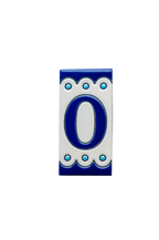 Desora Blue | Ceramic Door Number Tile & Frame – 5.5cm x 11cm (2.17" x 4.33")