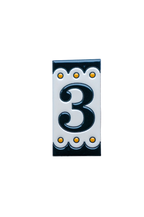 Desora Black | Ceramic Door Number Tile & Frame – 5.5cm x 11cm (2.17" x 4.33")