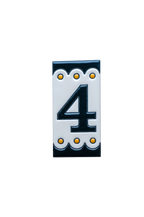 Desora Black | Ceramic Door Number Tile & Frame – 5.5cm x 11cm (2.17" x 4.33")