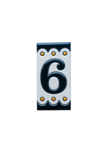 Desora Black | Ceramic Door Number Tile & Frame – 5.5cm x 11cm (2.17" x 4.33")