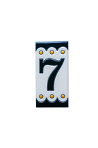 Desora Black | Ceramic Door Number Tile & Frame – 5.5cm x 11cm (2.17" x 4.33")