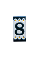 Desora Black | Ceramic Door Number Tile & Frame – 5.5cm x 11cm (2.17" x 4.33")