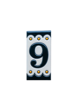 Desora Black | Ceramic Door Number Tile & Frame – 5.5cm x 11cm (2.17" x 4.33")