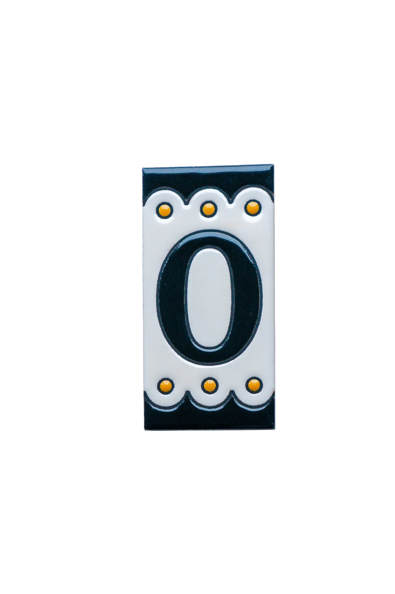 Desora Black | Ceramic Door Number Tile & Frame – 5.5cm x 11cm (2.17" x 4.33")