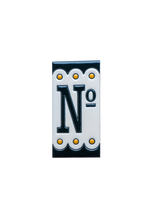 Desora Black | Ceramic Door Number Tile & Frame – 5.5cm x 11cm (2.17" x 4.33")