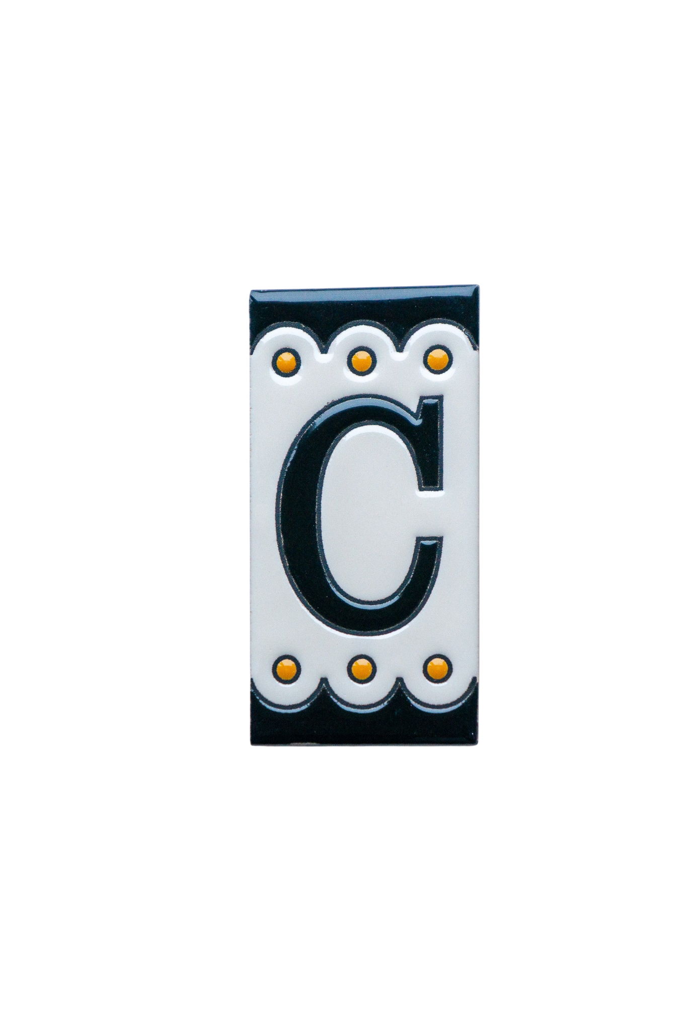 Desora Black | Ceramic Door Number Tile & Frame – 5.5cm x 11cm (2.17" x 4.33")