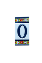 Large Floral | Ceramic Door Number Tile & Frame – 5.5cm x 11cm (2.17" x 4.33")