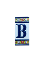 Large Floral | Ceramic Door Number Tile & Frame – 5.5cm x 11cm (2.17" x 4.33")