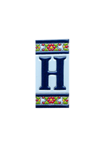 Large Floral | Ceramic Door Number Tile & Frame – 5.5cm x 11cm (2.17" x 4.33")