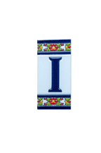 Large Floral | Ceramic Door Number Tile & Frame – 5.5cm x 11cm (2.17" x 4.33")