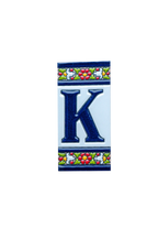 Large Floral | Ceramic Door Number Tile & Frame – 5.5cm x 11cm (2.17" x 4.33")