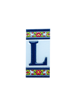 Large Floral | Ceramic Door Number Tile & Frame – 5.5cm x 11cm (2.17" x 4.33")