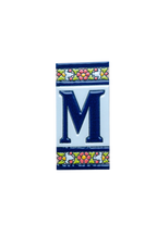 Large Floral | Ceramic Door Number Tile & Frame – 5.5cm x 11cm (2.17" x 4.33")