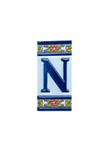 Large Floral | Ceramic Door Number Tile & Frame – 5.5cm x 11cm (2.17" x 4.33")