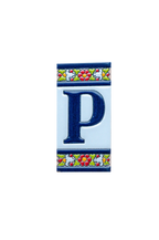 Large Floral | Ceramic Door Number Tile & Frame – 5.5cm x 11cm (2.17" x 4.33")