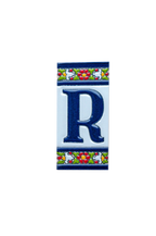 Large Floral | Ceramic Door Number Tile & Frame – 5.5cm x 11cm (2.17" x 4.33")