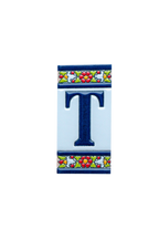 Large Floral | Ceramic Door Number Tile & Frame – 5.5cm x 11cm (2.17" x 4.33")