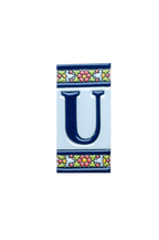 Large Floral | Ceramic Door Number Tile & Frame – 5.5cm x 11cm (2.17" x 4.33")