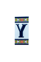 Large Floral | Ceramic Door Number Tile & Frame – 5.5cm x 11cm (2.17" x 4.33")