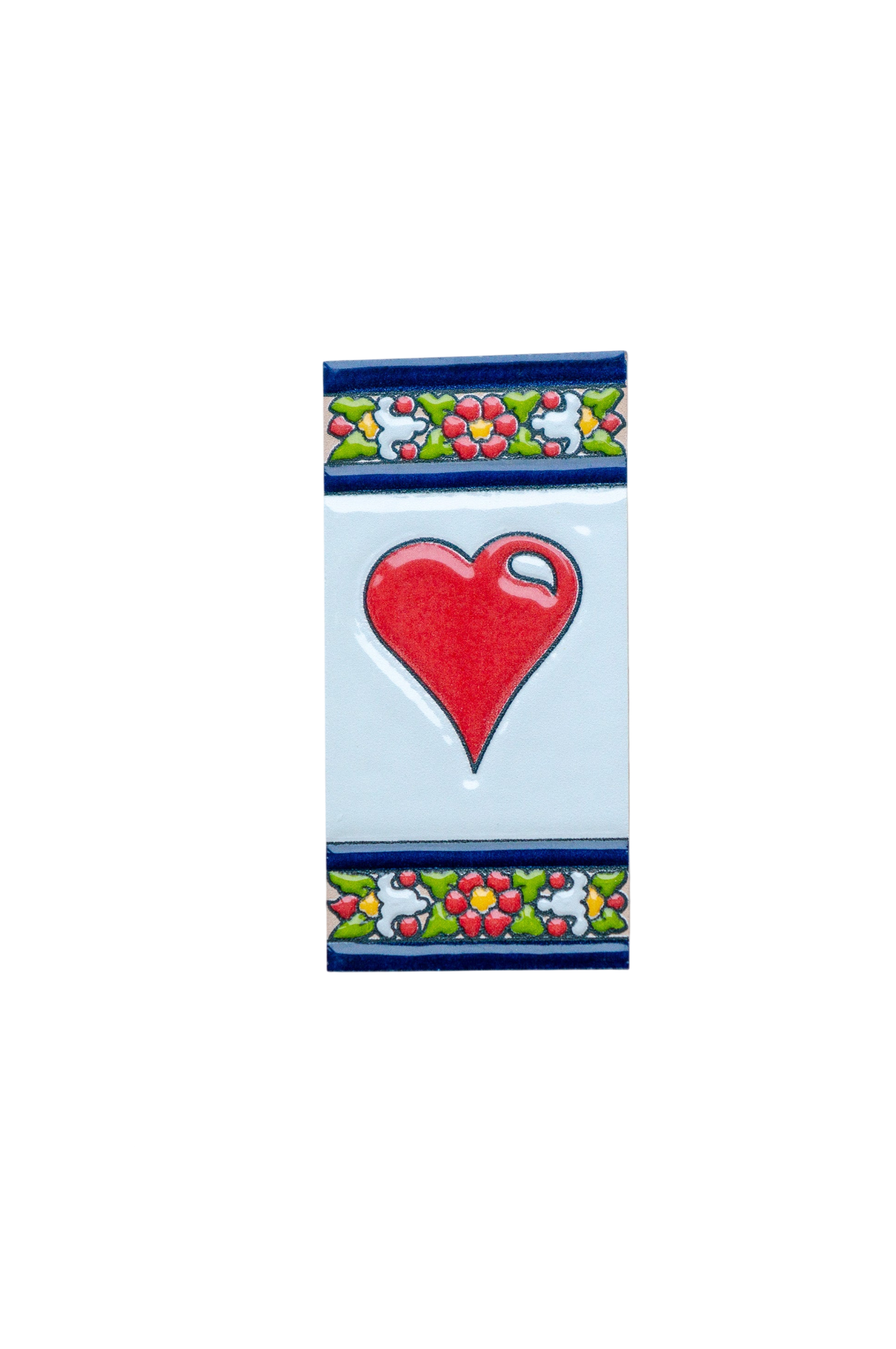 Large Floral | Ceramic Door Number Tile & Frame – 5.5cm x 11cm (2.17" x 4.33")