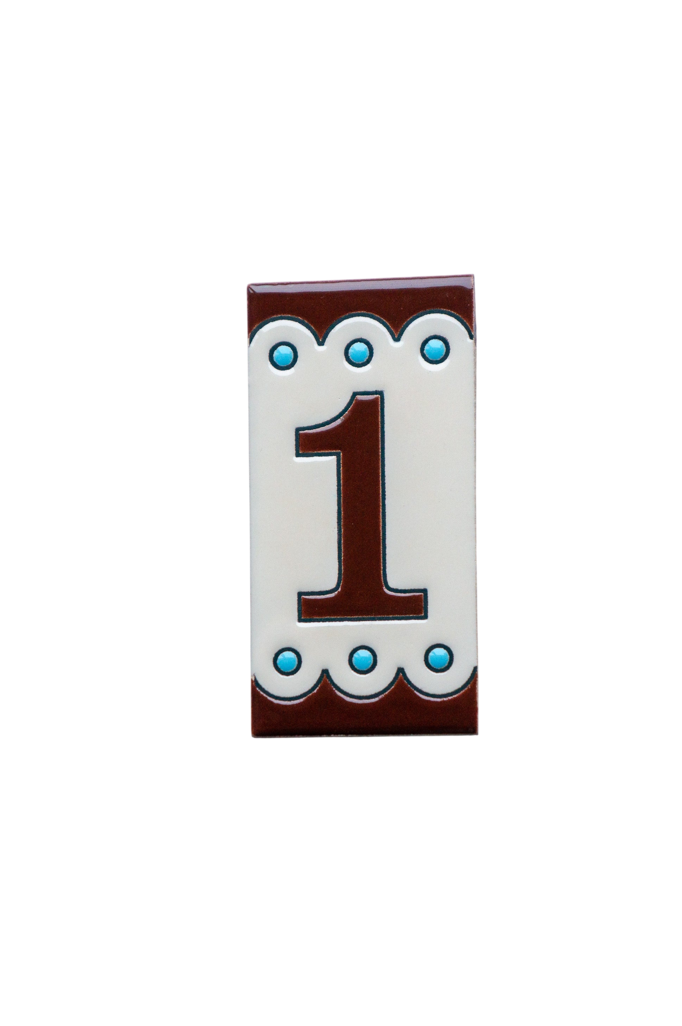 Desora Brown | Ceramic Door Number Tile & Frame – 5.5cm x 11cm (2.17" x 4.33")