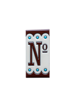 Desora Brown | Ceramic Door Number Tile & Frame – 5.5cm x 11cm (2.17" x 4.33")