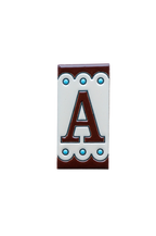 Desora Brown | Ceramic Door Number Tile & Frame – 5.5cm x 11cm (2.17" x 4.33")