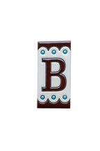 Desora Brown | Ceramic Door Number Tile & Frame – 5.5cm x 11cm (2.17" x 4.33")