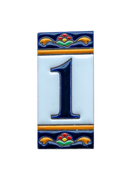Marbella | Numéro de porte en céramique avec cadre – 5,5 cm x 11 cm (2,17 po x 4,33 po) 