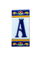 Marbella | Numéro de porte en céramique avec cadre – 5,5 cm x 11 cm (2,17 po x 4,33 po) 