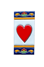 Marbella | Numéro de porte en céramique avec cadre – 5,5 cm x 11 cm (2,17 po x 4,33 po) 