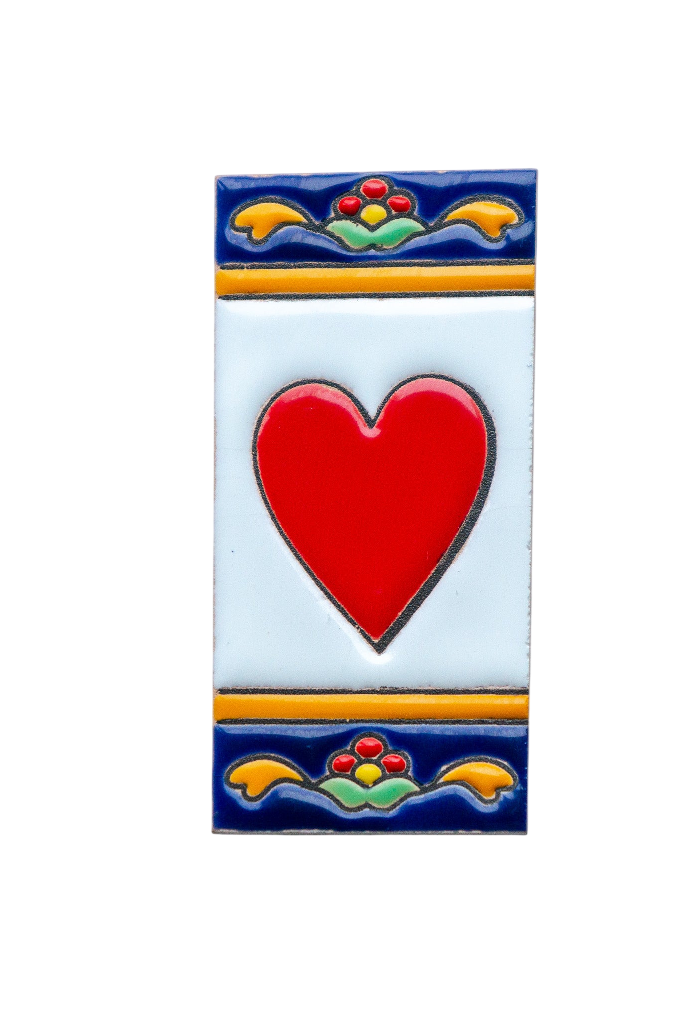 Marbella | Numéro de porte en céramique avec cadre – 5,5 cm x 11 cm (2,17 po x 4,33 po) 