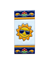 Marbella | Numéro de porte en céramique avec cadre – 5,5 cm x 11 cm (2,17 po x 4,33 po) 