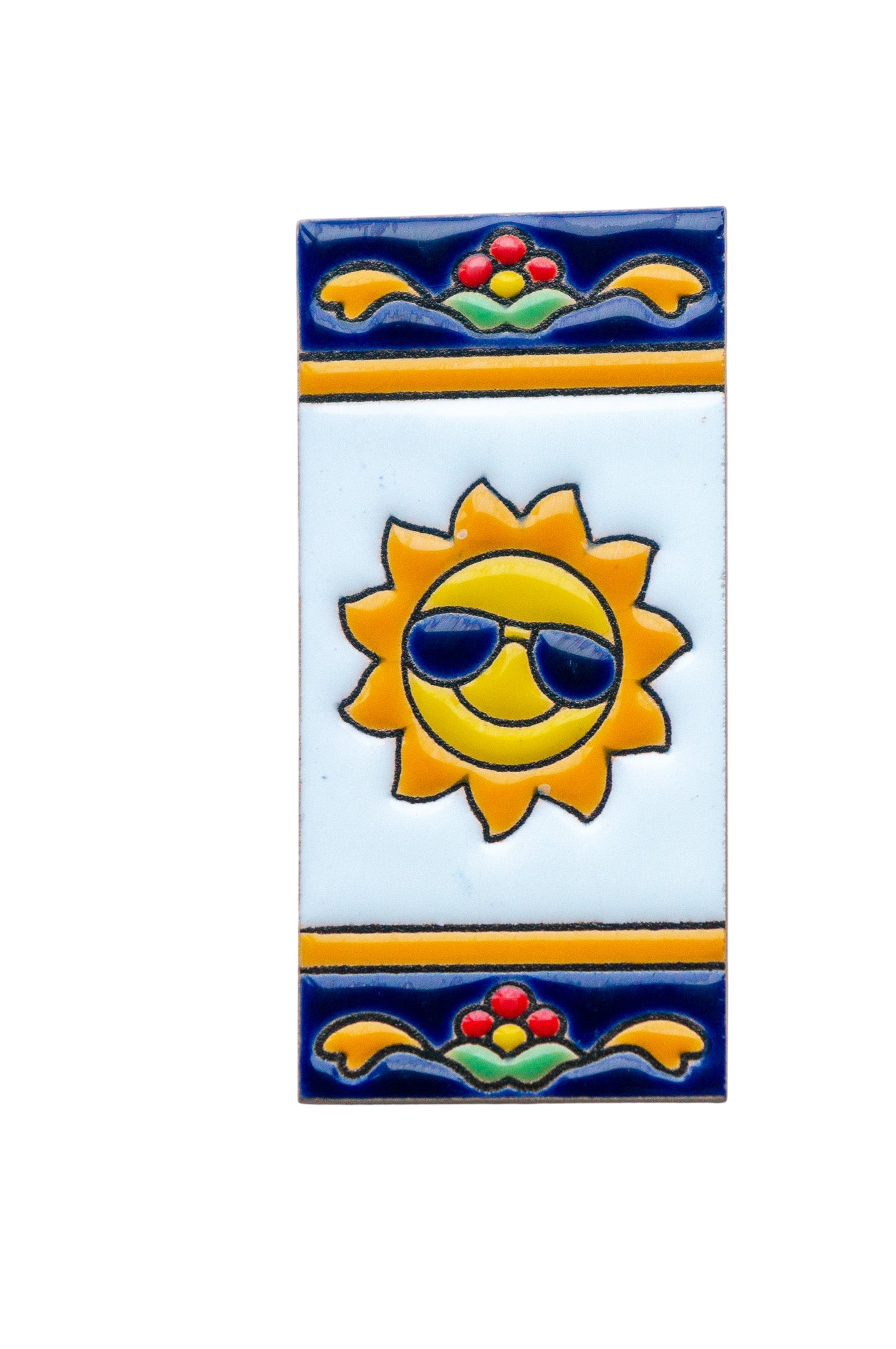 Marbella | Numéro de porte en céramique avec cadre – 5,5 cm x 11 cm (2,17 po x 4,33 po) 