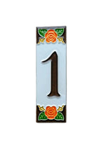 Valencia Rose | Ceramic Door Number Tile & Frame – 4.7cm x 15cm (1.85" x 5.91")