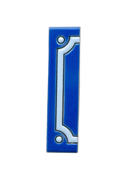 Classico Blue | Ceramic Door Number Tile & Frame – 5.5cm x 11cm (2.17" x 4.33")
