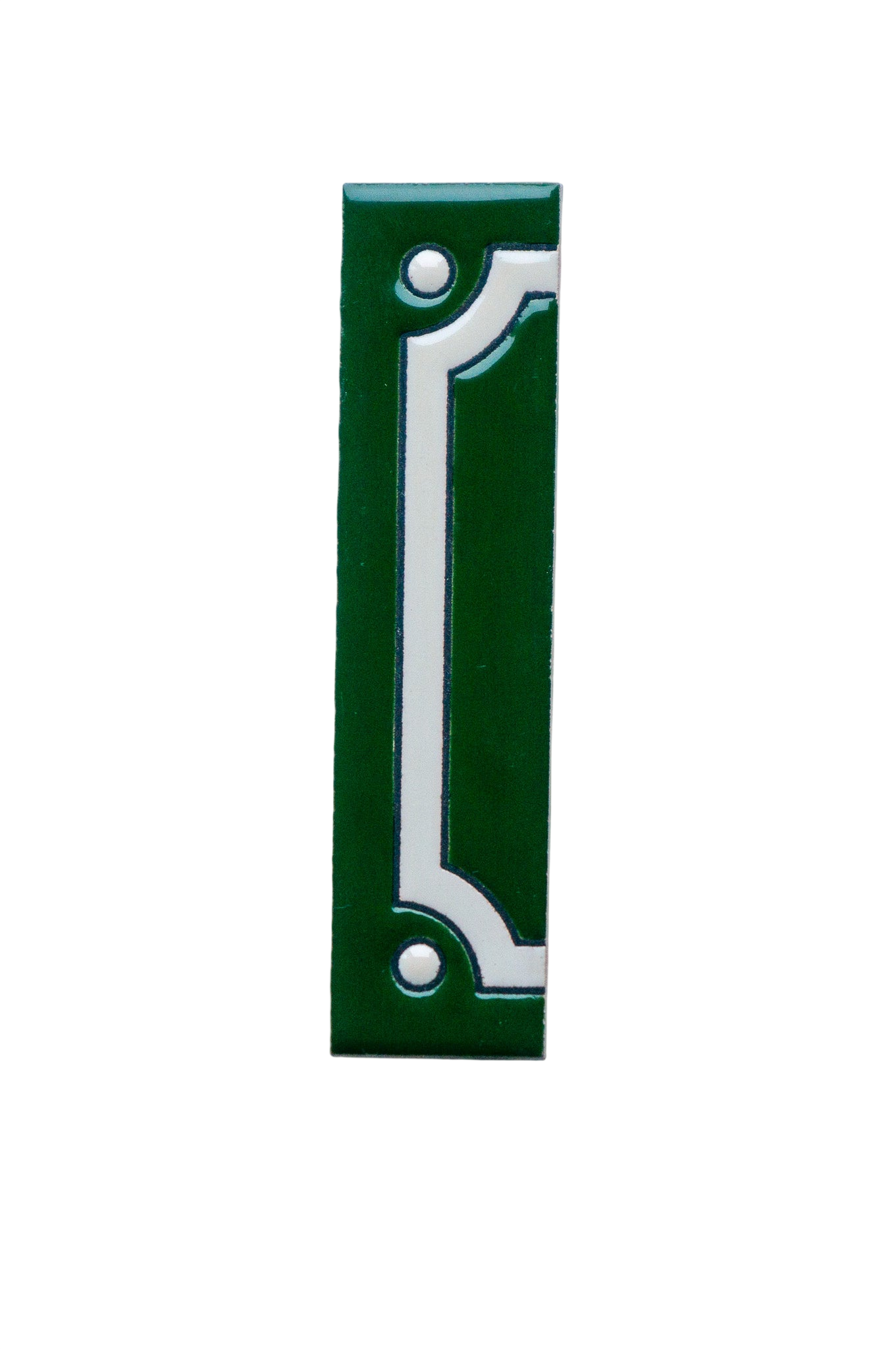 Classico Green | Ceramic Door Number Tile & Frame – 5.5cm x 11cm (2.17" x 4.33")