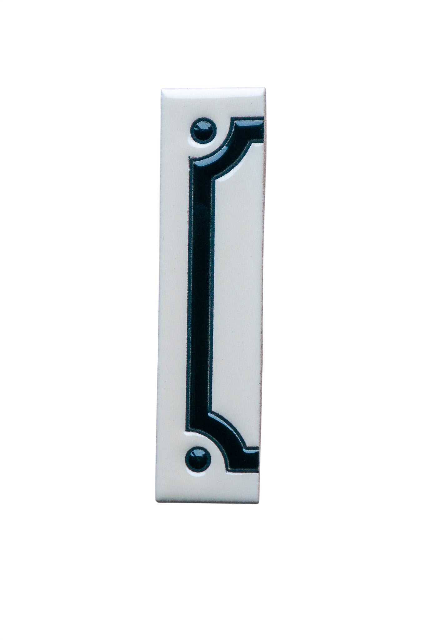 Classico White | Ceramic Door Number Tile & Frame – 5.5cm x 11cm (2.17" x 4.33")