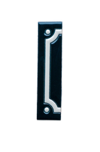 Classico Black | Ceramic Door Number Tile & Frame – 5.5cm x 11cm (2.17" x 4.33")